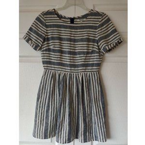 Madewell Size 0 Blue & White Striped Dress